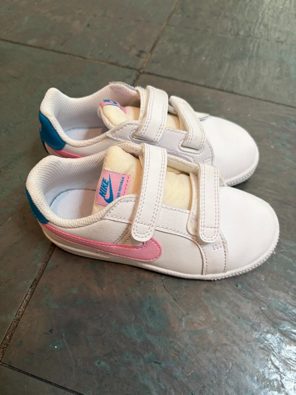 Nike Court Royale Toddler Shoes - White/Pink, Size 9C